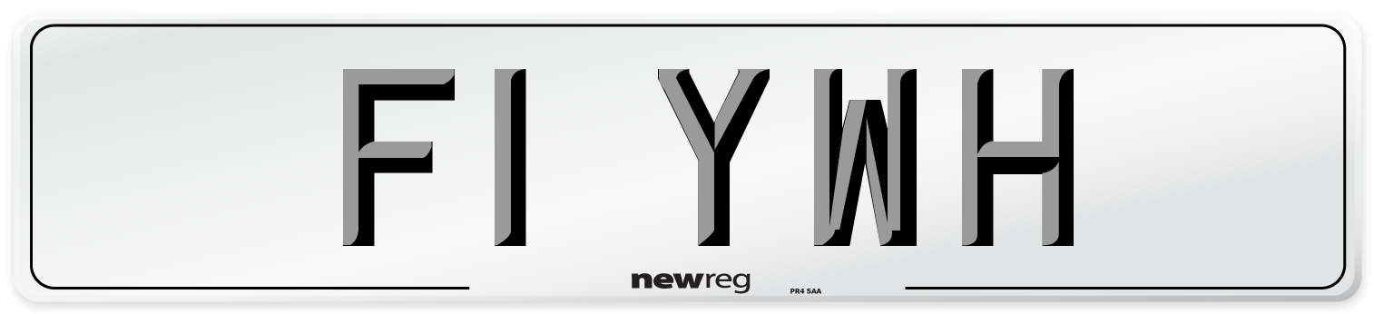 F1 YWH Number Plate from New Reg